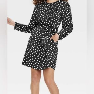 A New Day Polka Dot Belted Dress